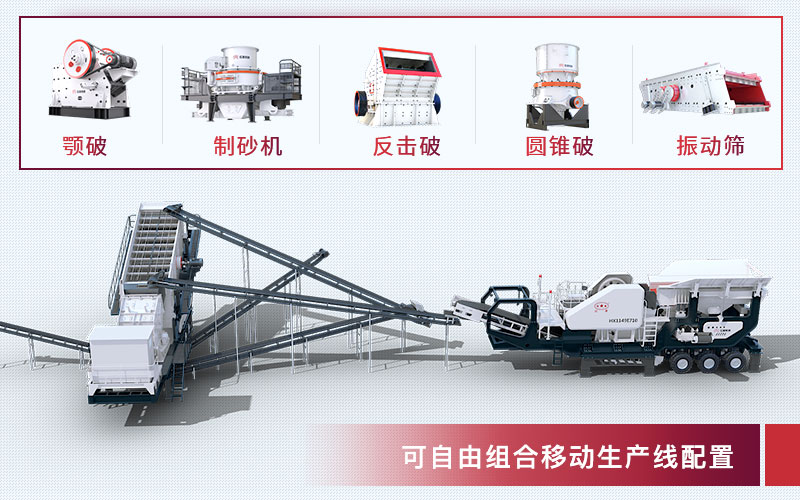 移動(dòng)碎石機(jī)械設(shè)備配置